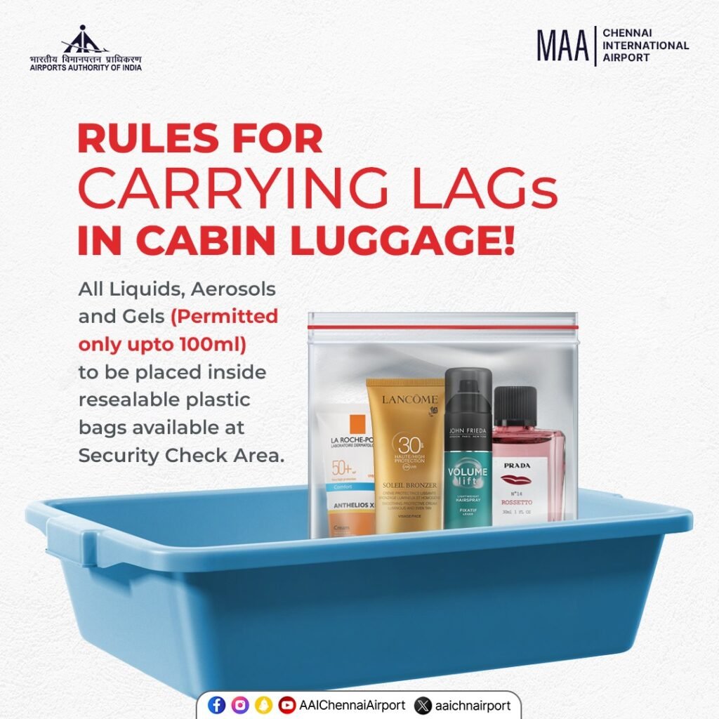 Liquid carry rules 100 ml at Indian airports